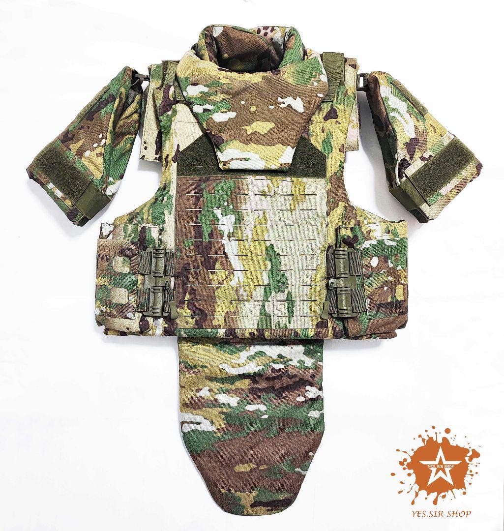 NIJ レベル3A 全体防御 ボディアーマー 防弾プレート セット マルチカム