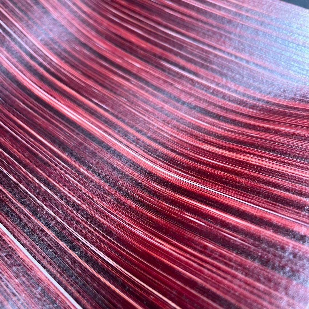 【未使用完美品】新倉晴比古　木精の器　ガラスアート　ステンドグラス　工芸品　角皿