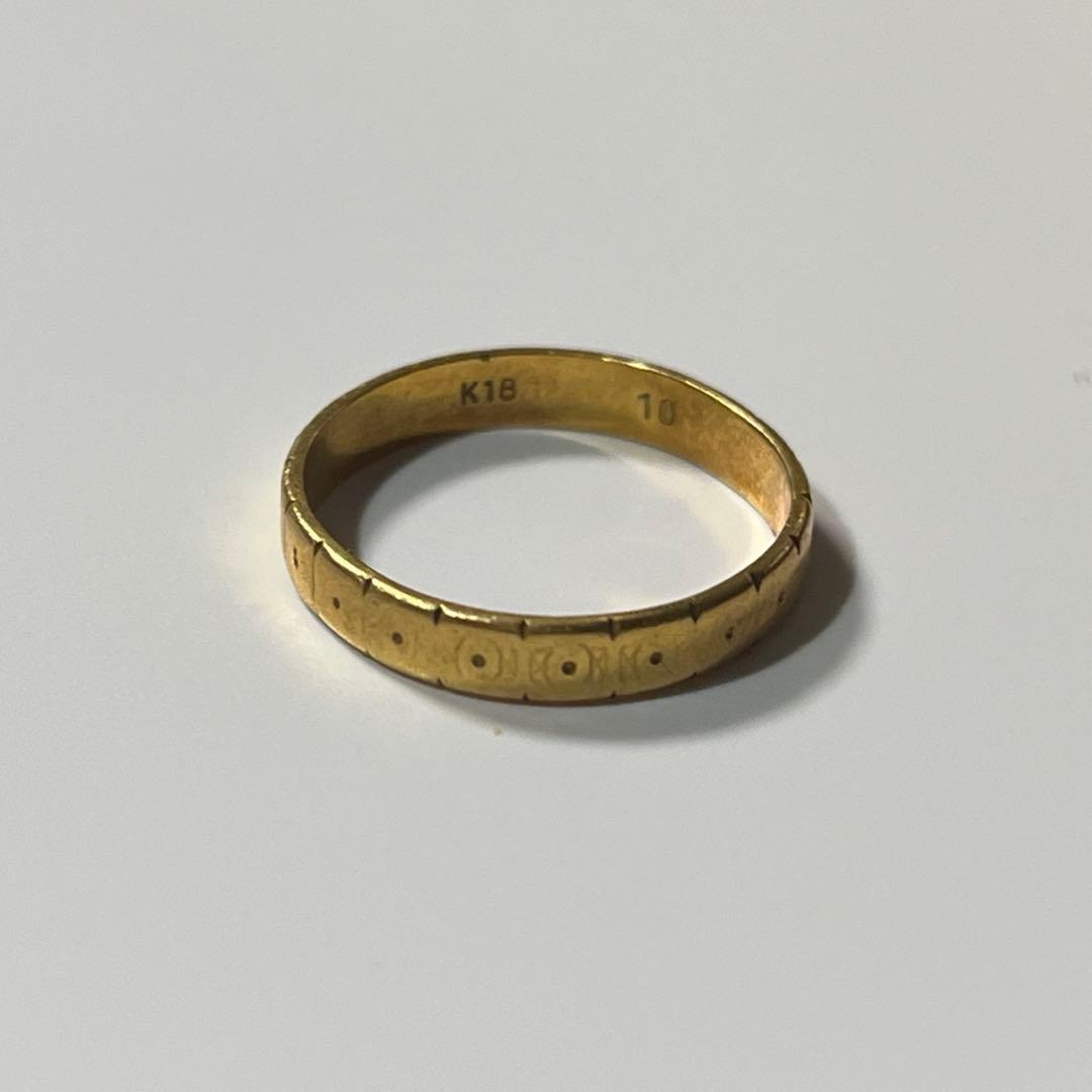K18 ゴールド シンプルリング 1.8g 金