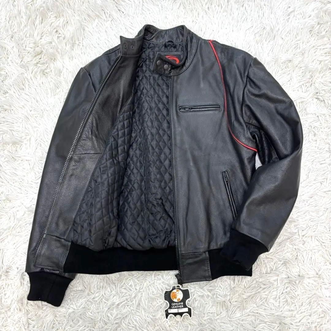 新品タグ付き Axel 牛革 キルティング シングルライダース ブルゾン L 革ジャン ダイヤモンドキルティング レザーブルゾン｜カドヤ公式