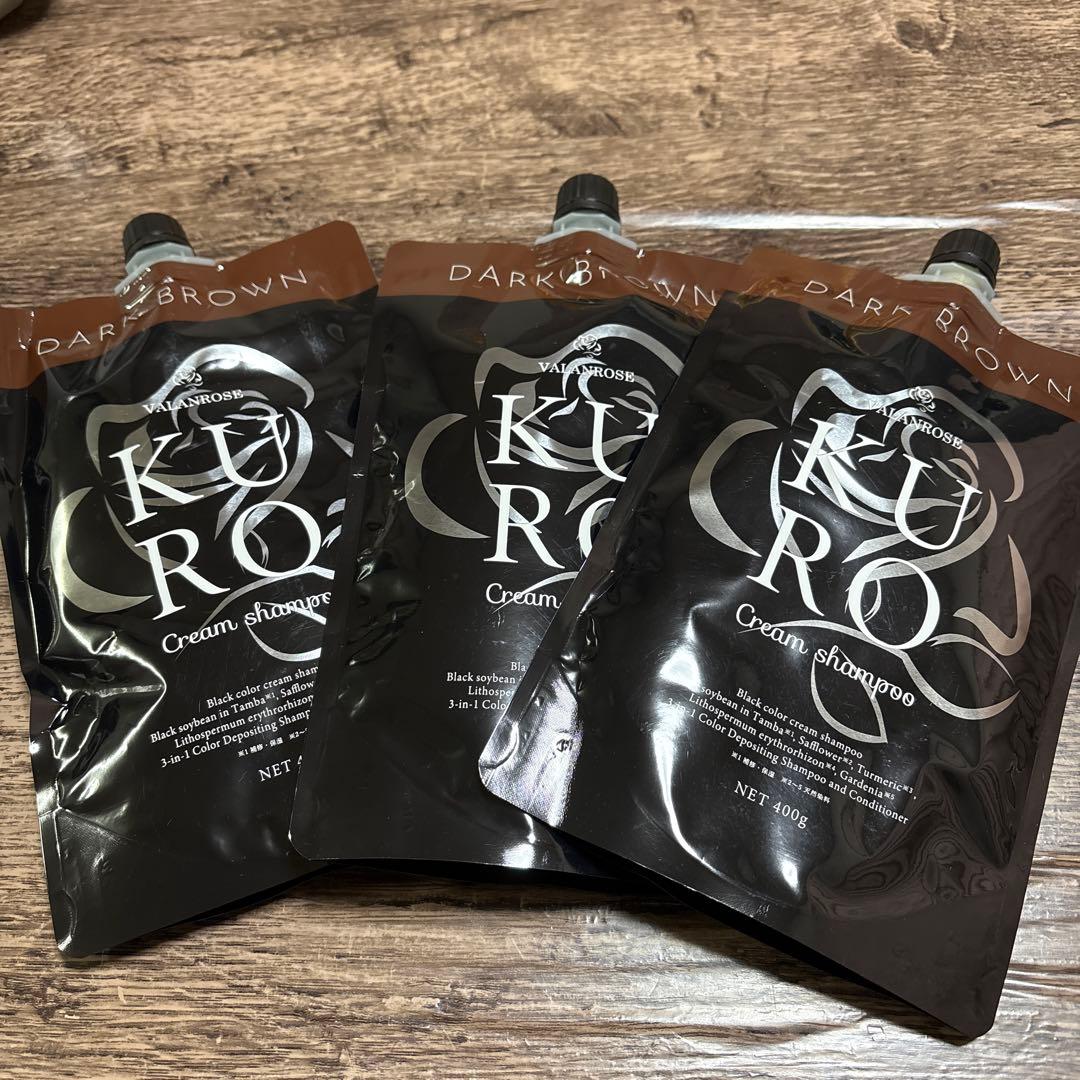 VRクロクリームシャンプー ダークブラウン 400ｇ 3個セット