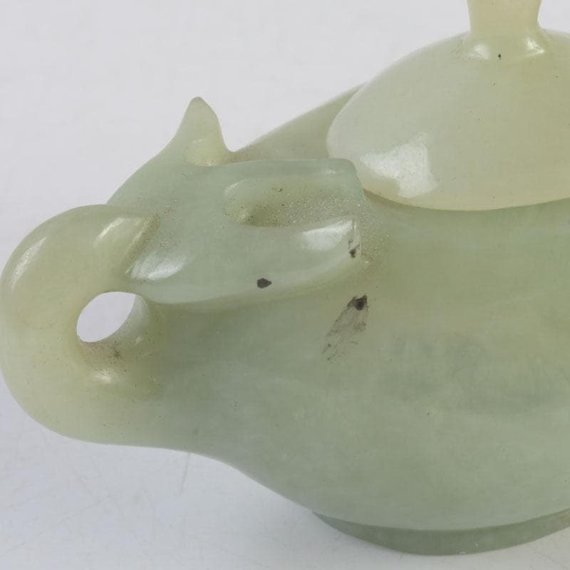 中国 書道具 玉石彫刻 神獣刻 水滴 V 9592