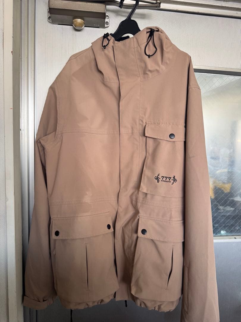 NOMADIK 777 フード付きスノーボードウェア L ベージュ