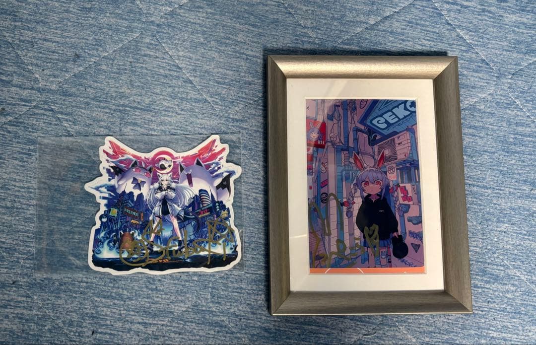 ホロライブ　白上フブキ&兎田ぺこら　直筆サインカード