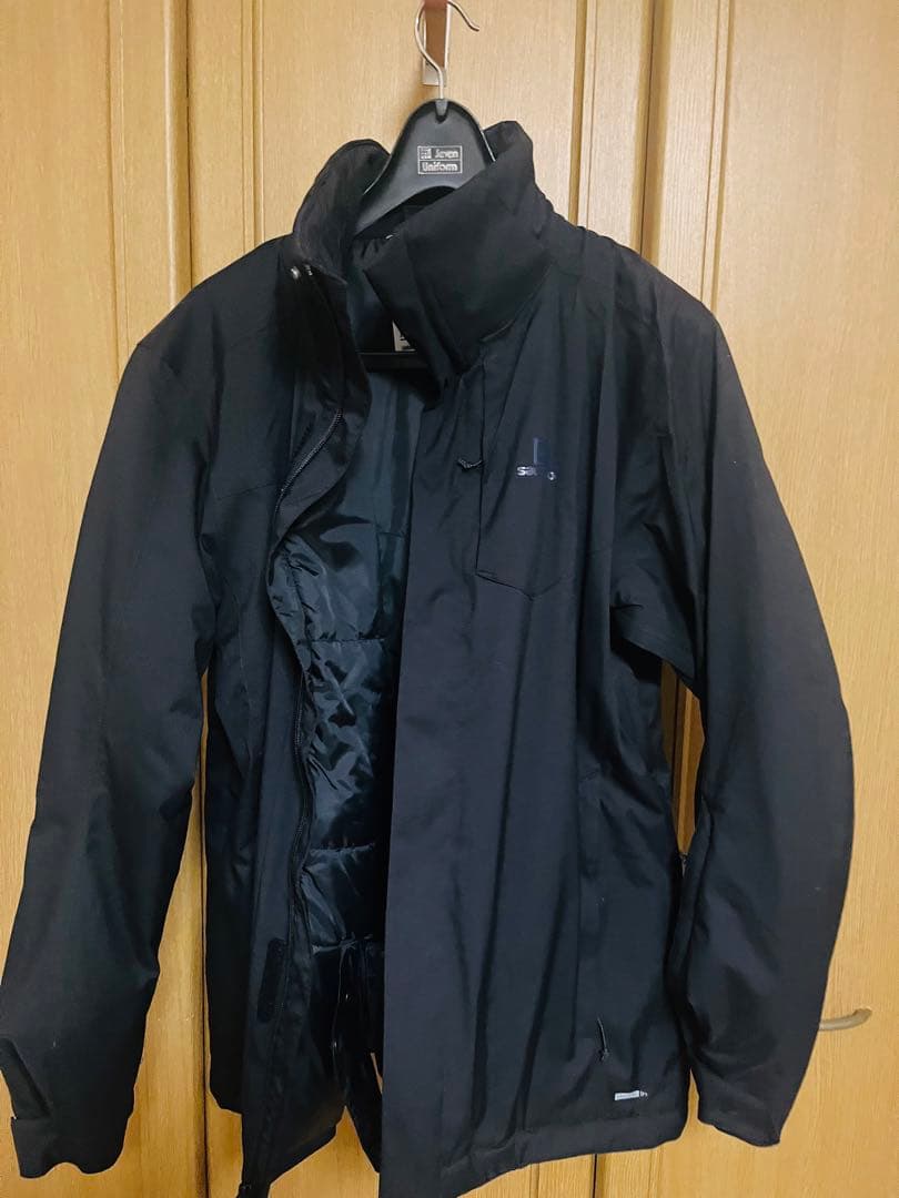 よ*こ様 SALOMON スキーウェア さジャケット レディースS 黒 ブラック