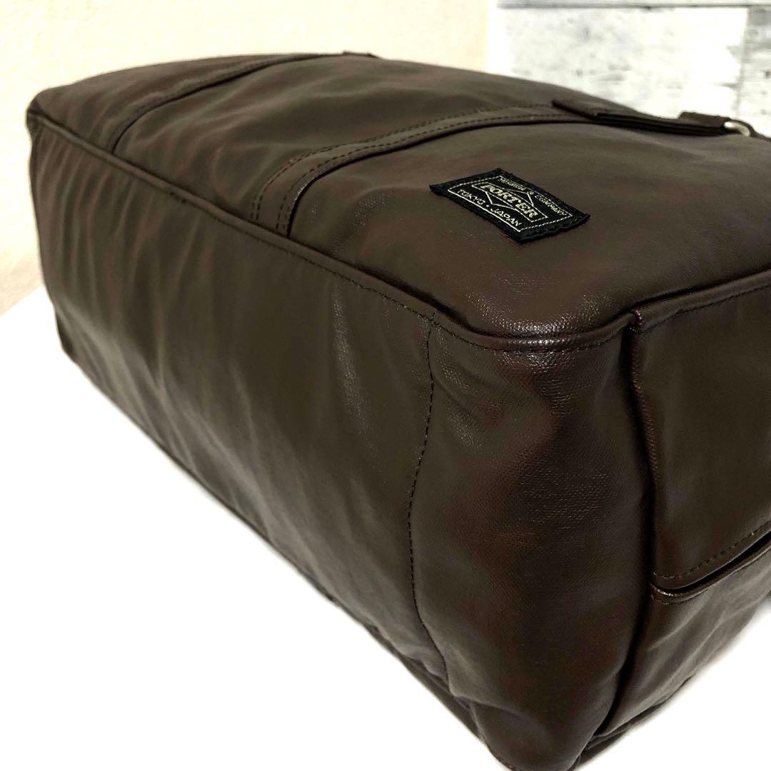 未使用級✨ポーター フリースタイル ボストンバッグ ブラウン 大容量