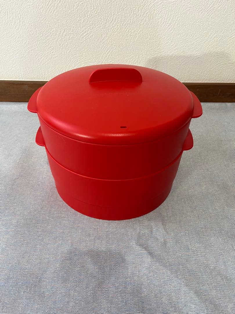 タッパーウェア スチームイット 二段蒸し器 フライパン用 簡単せいろ