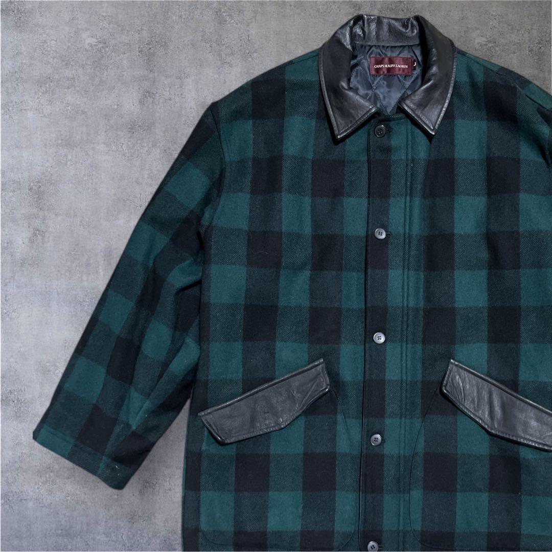 chaps ラルフローレン　ブロックチェック　ウールジャケット　y2k 00s