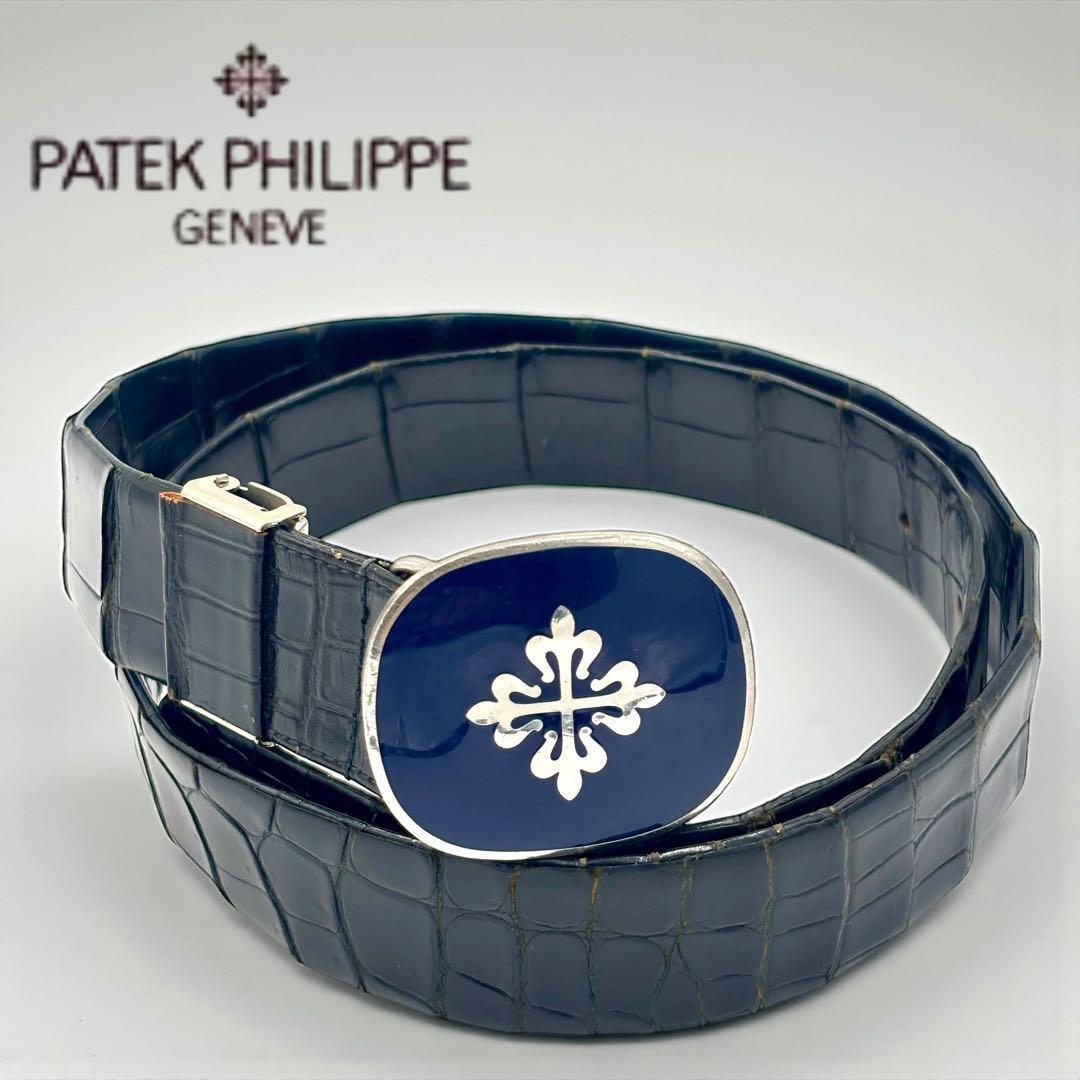 PATEK PHILIPPE パテックフィリップ クロコダイル　レザーベルト 黒
