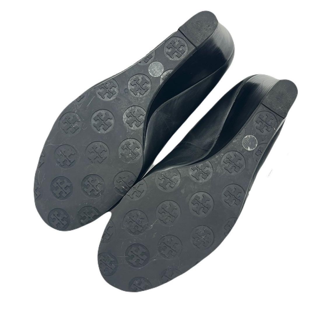 極美品・廃番】トリーバーチ サリーウェッジ ブラック カーフスキン