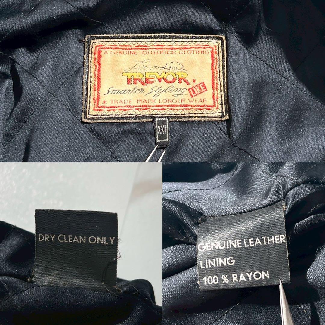 超希少】Lee TREVOR カウレザージャケット 2XLサイズ キルティング