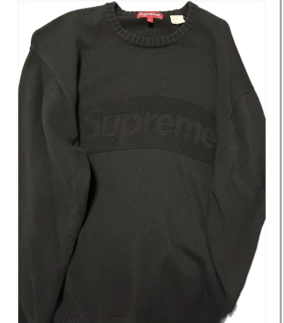 【ヒロキ】Supreme ニット セーター / ブラック / Mサイズ Supreme（シュプリーム） SUPREME Waffle Small Box Logo Sweater