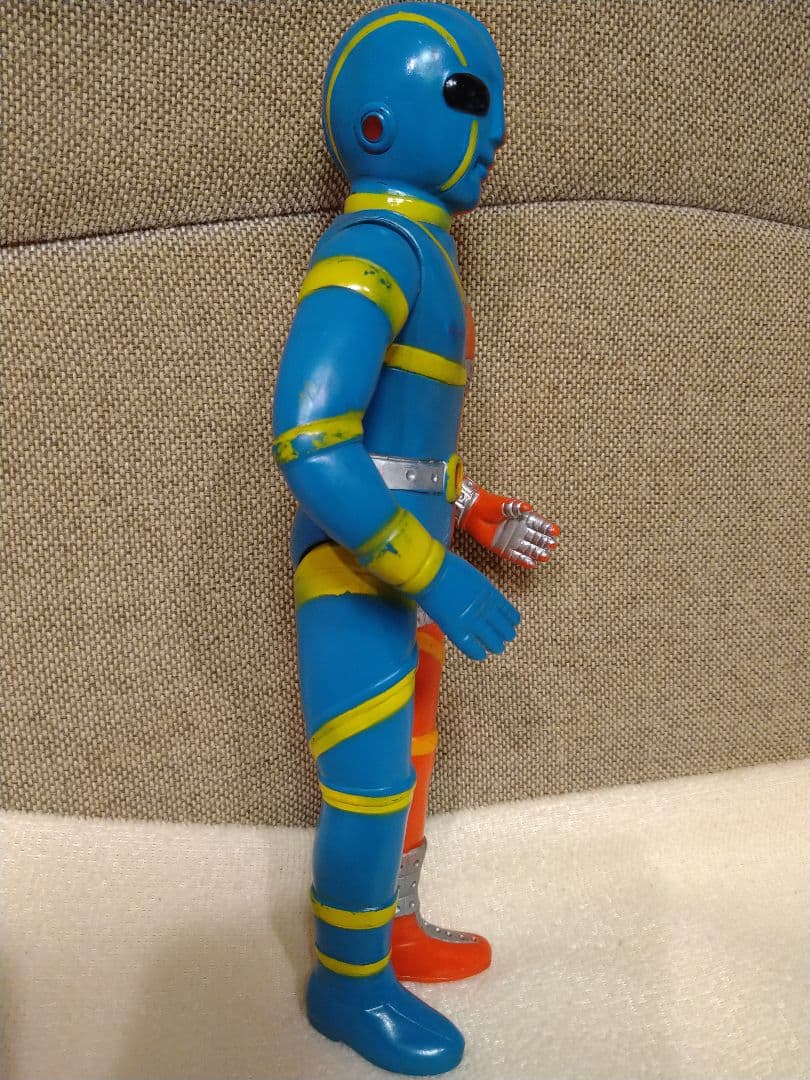 貴重！当時モノ 人造人間キカイダー ソフビフィギュア黒目 ビッグ