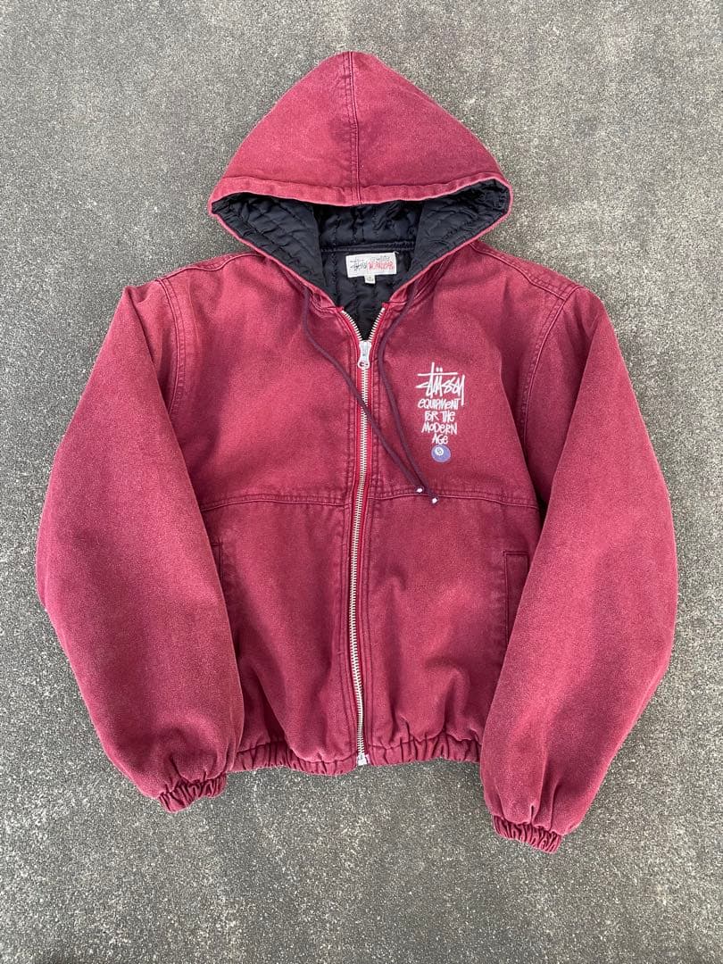 STUSSY ダッグジャケット ワインレッド