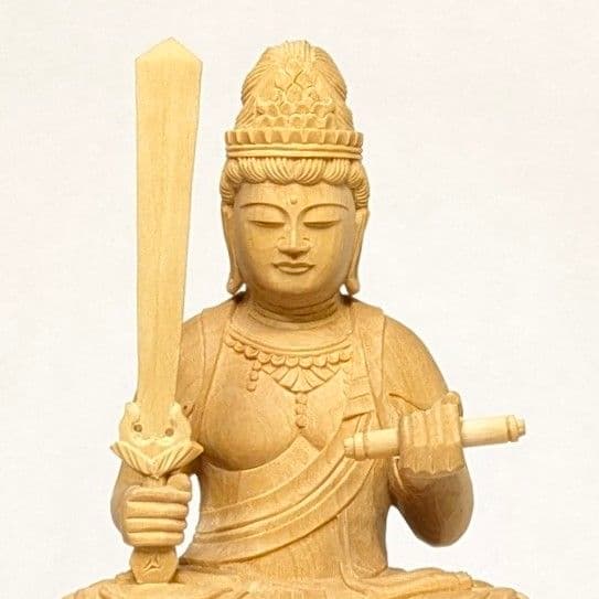 セール・新品】 普賢菩薩 文殊菩薩 柘植 総高さ約21.5㎝ 仏像 - メルカリ
