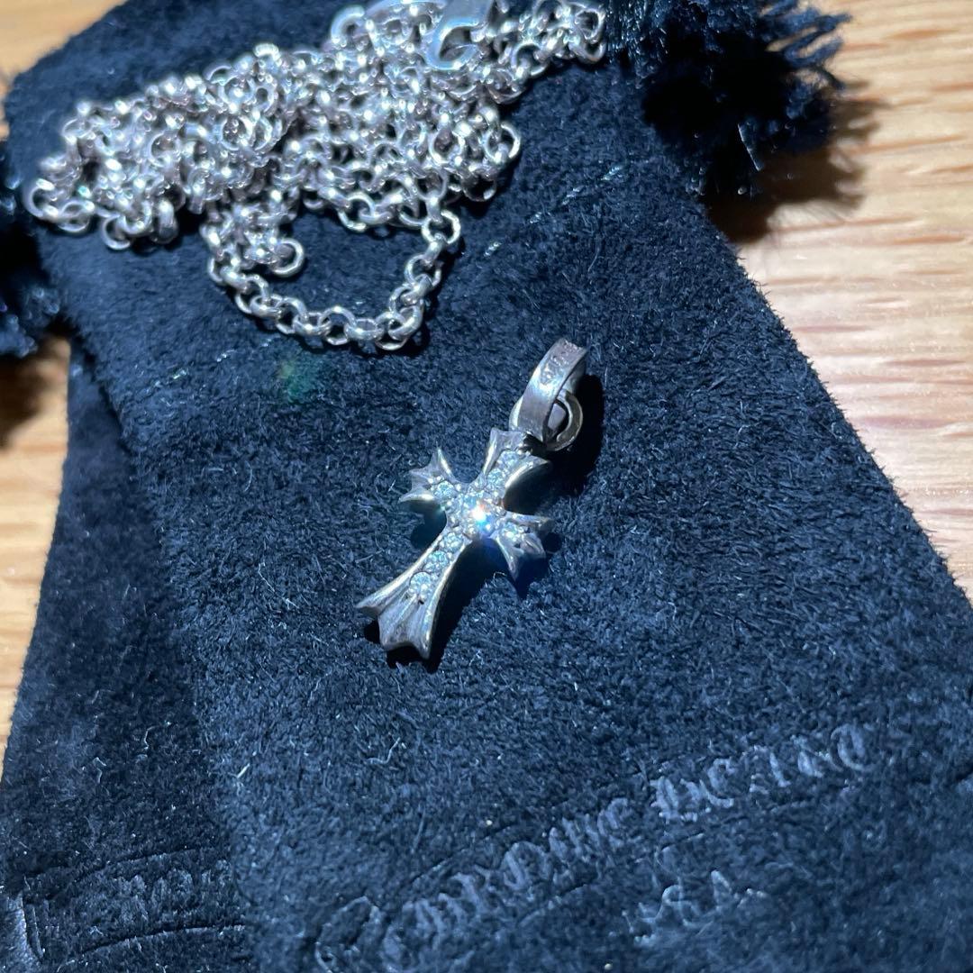 クロムハーツ　クロスベビーファット　パヴェダイヤ