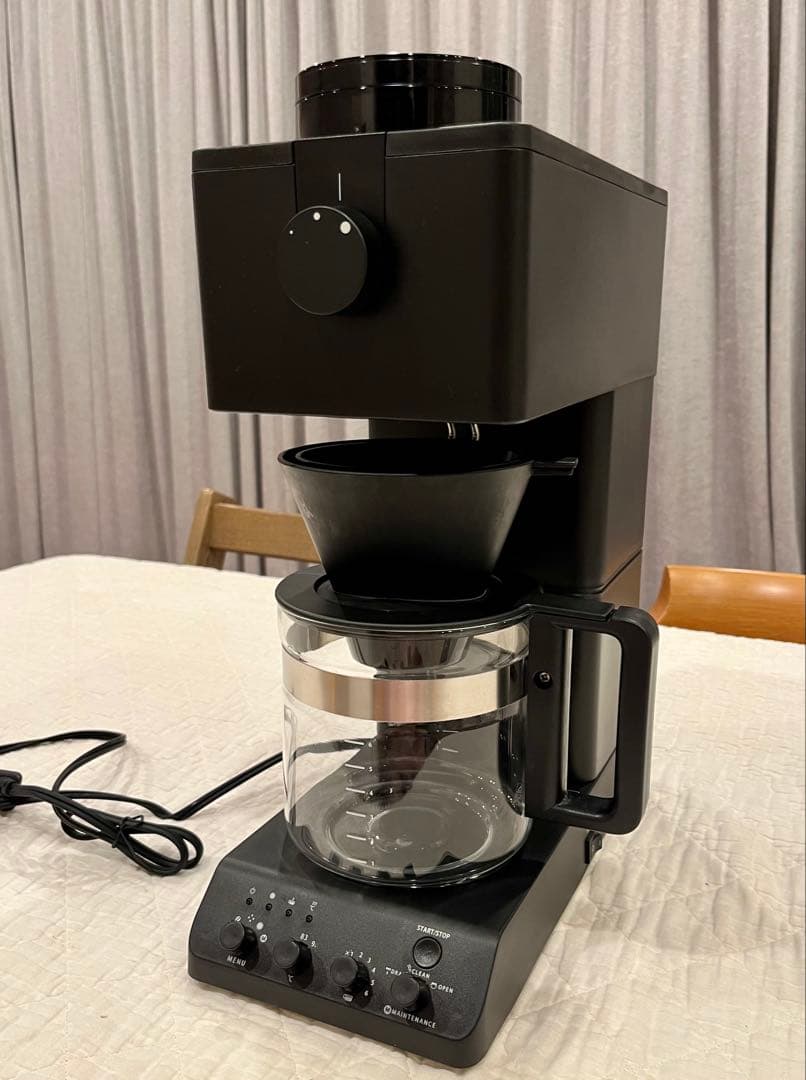 TWINBIRD CM-D465 ブラック コーヒーメーカー コーヒーミル付き