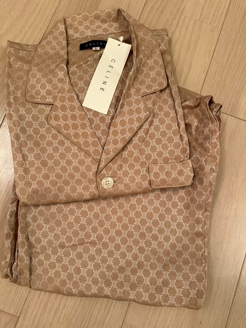 CELINE セリーヌ　パジャマ　マカダム柄　トリオンフ　ロゴ　レア☆新品 マカダム柄からトリオンフへ生まれ変わるセリーヌのデザイン