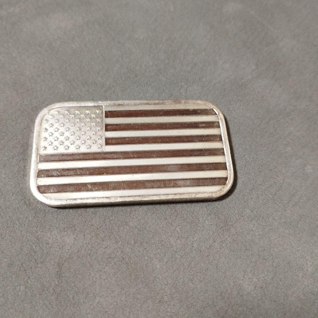 シルバーインゴット　星条旗