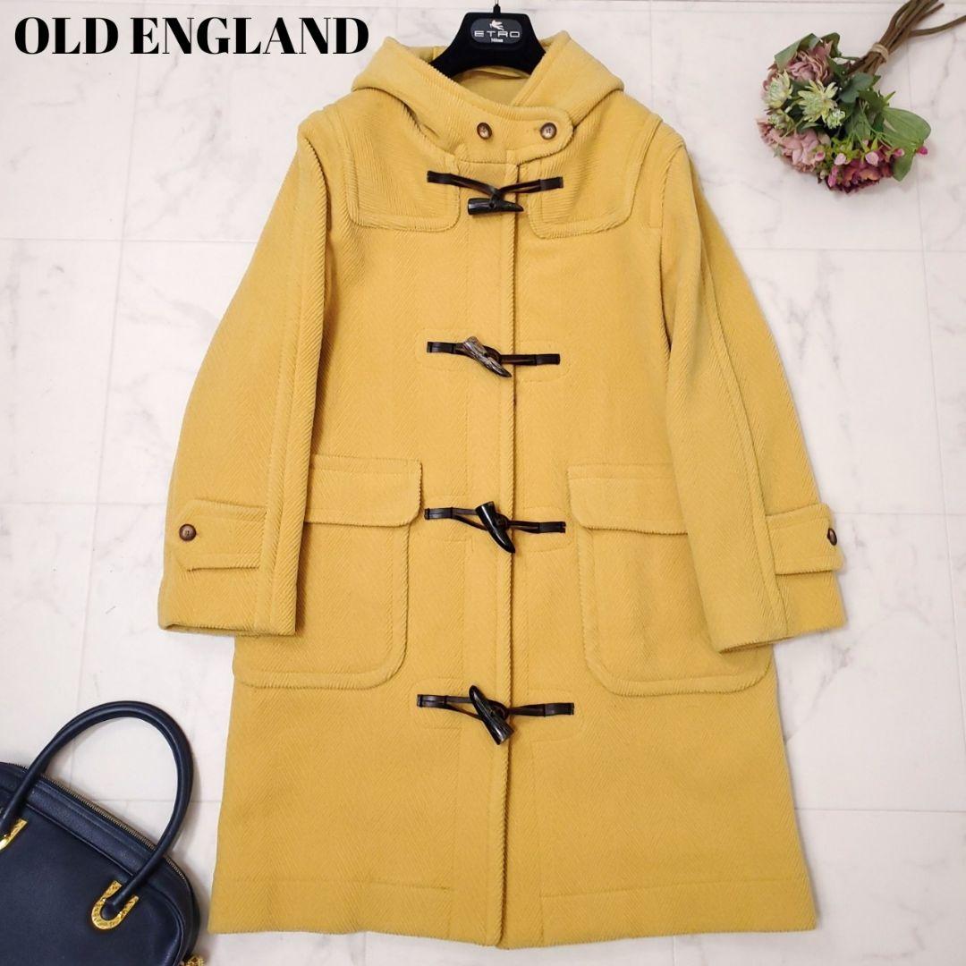 美品✨オールドイングランド 大きいサイズ ヘリンボーン ダッフルコート 黄色