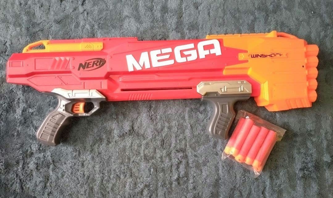 NERF MEGA TWINSHOCK ＋ NERF弾 8本 Nerf Mega Twinshock Gun W/ Darts | eBay