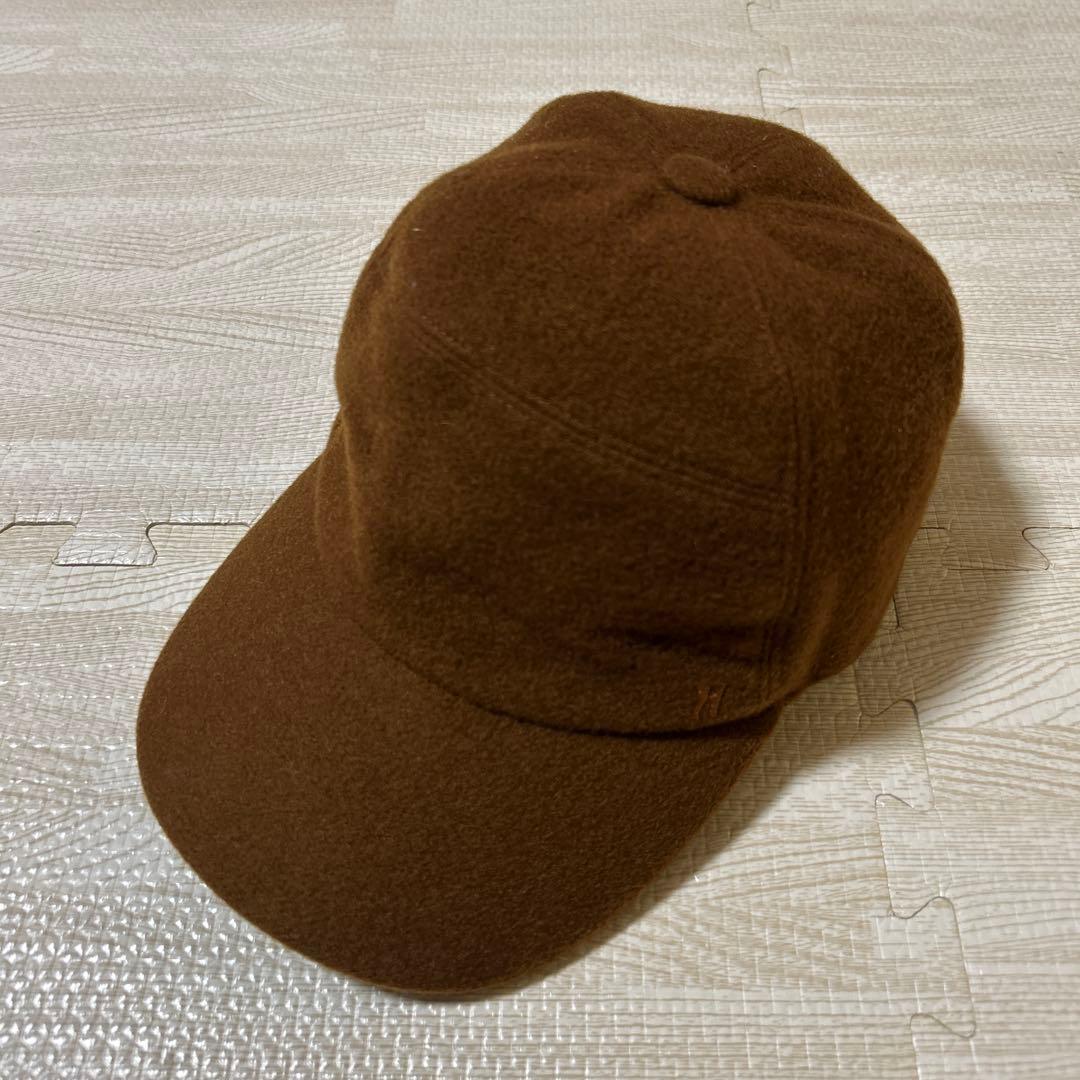 HERMES カシミヤキャップ　59 セリエ　ブラウン