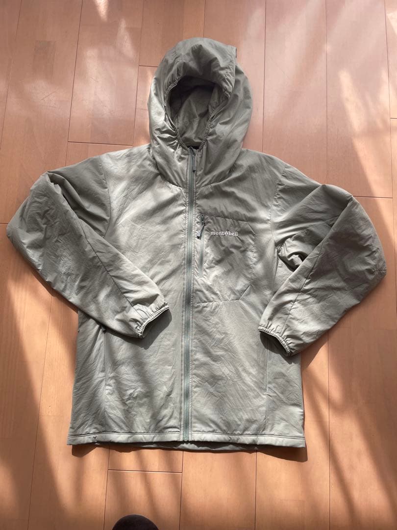 モンベル EXライト サーマラップパーカーM’s Sサイズ 軽量で薄手の化繊綿入りウエア「EXライト サーマラップ」 シリーズ