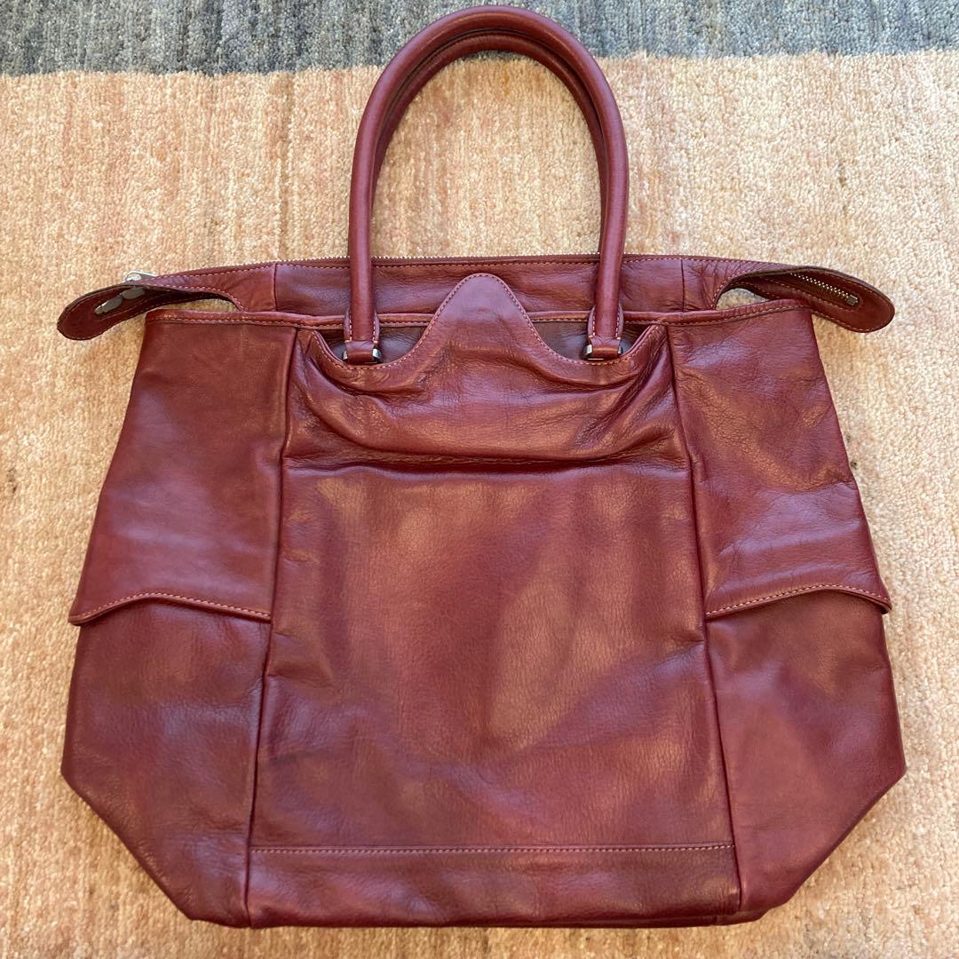 【美品】 aniary アニアリ 希少デザイン レザートートバッグ 赤 レッド