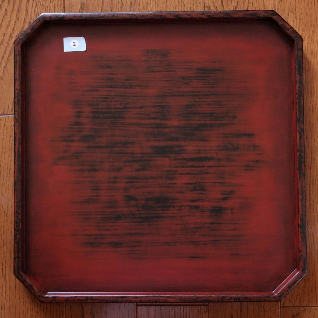 太田修嗣②洗朱根来角隅切盆 洗朱根来椀／太田修嗣／根来塗／漆器 | 白鳥座雑貨店