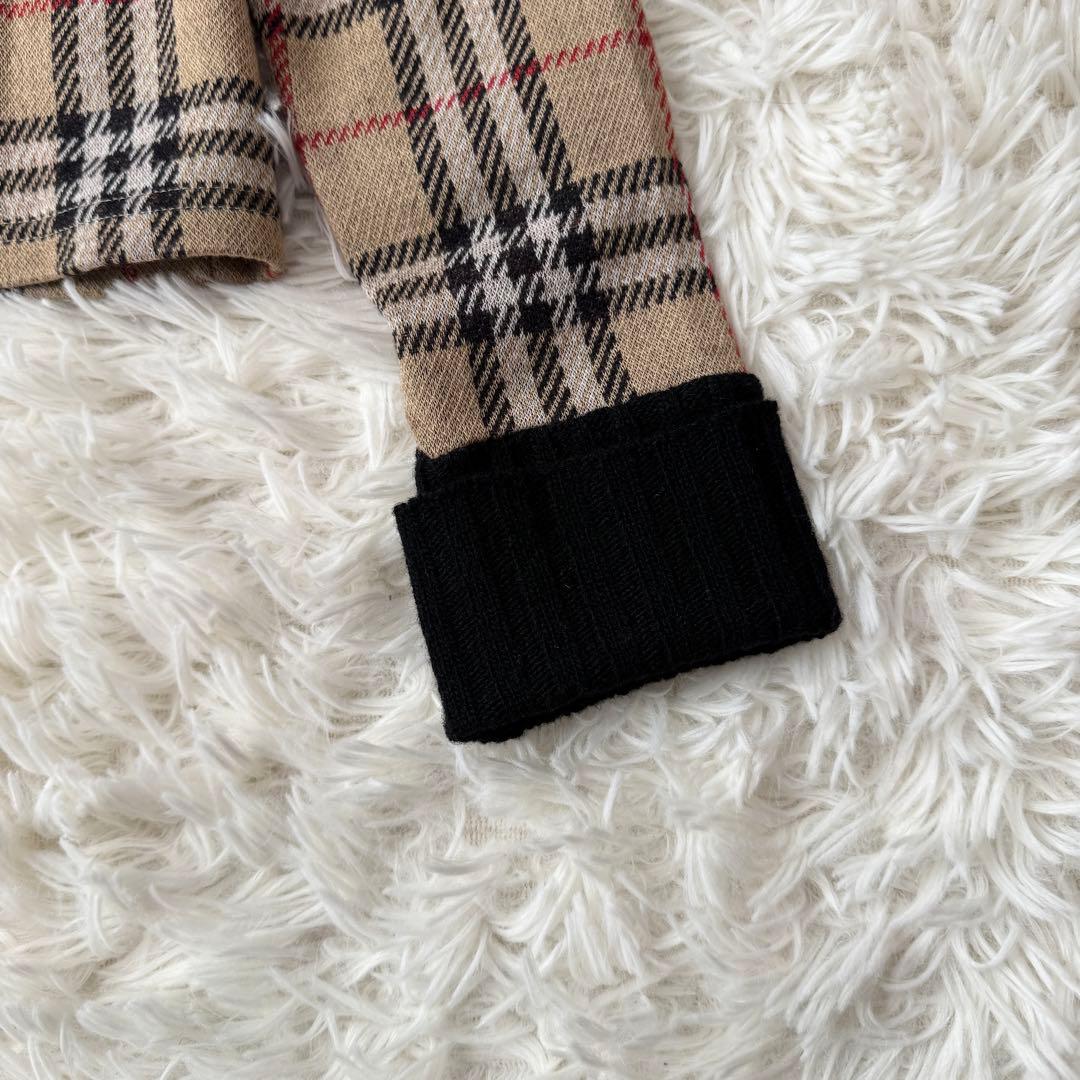 未使用級✨バーバリーブルーレーベル ハイネック チェック