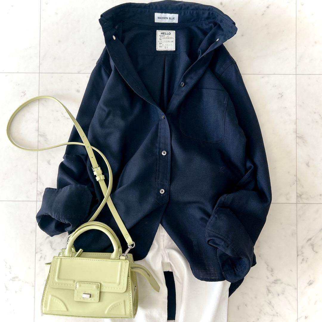 美品 マディソンブルー ウール ボタンダウンシャツ ネイビー 刺繍 長袖シャツ 2026年最新】マディソンブルー シャツの人気アイテム - メルカリ