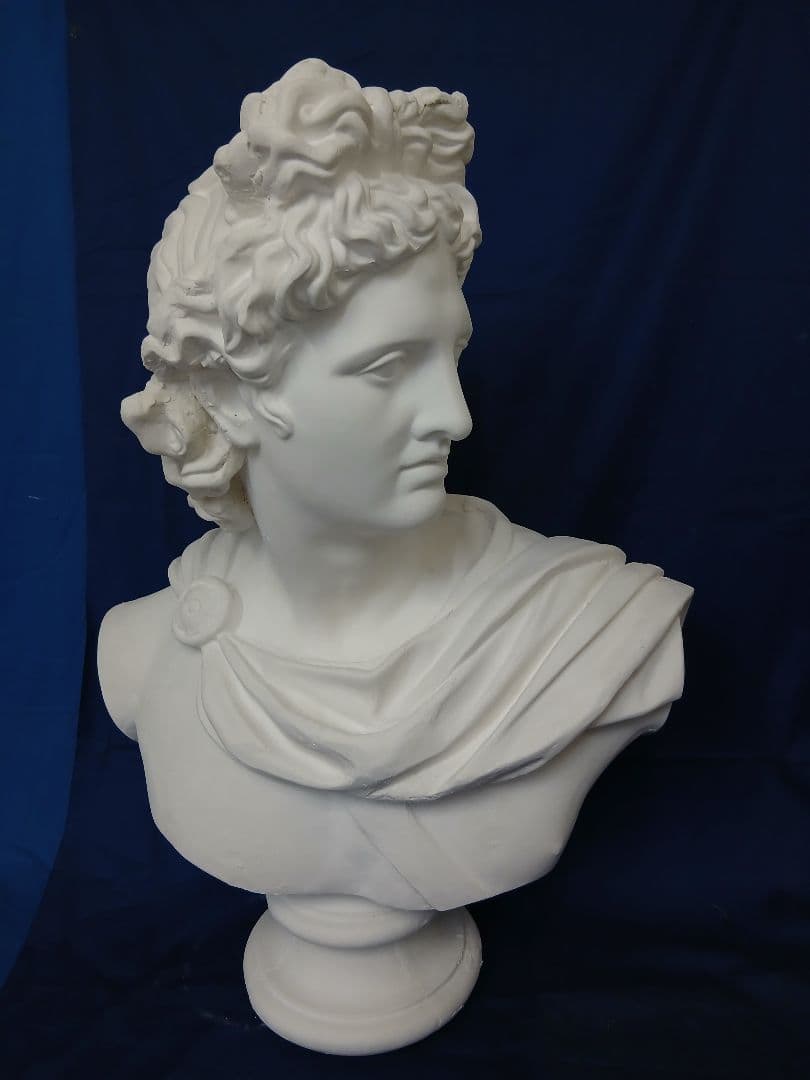 アポロ胸像。81cm K-127 アポロ胸像 - 日本で唯一の石膏像専門ショップ「石膏像ドットコム」