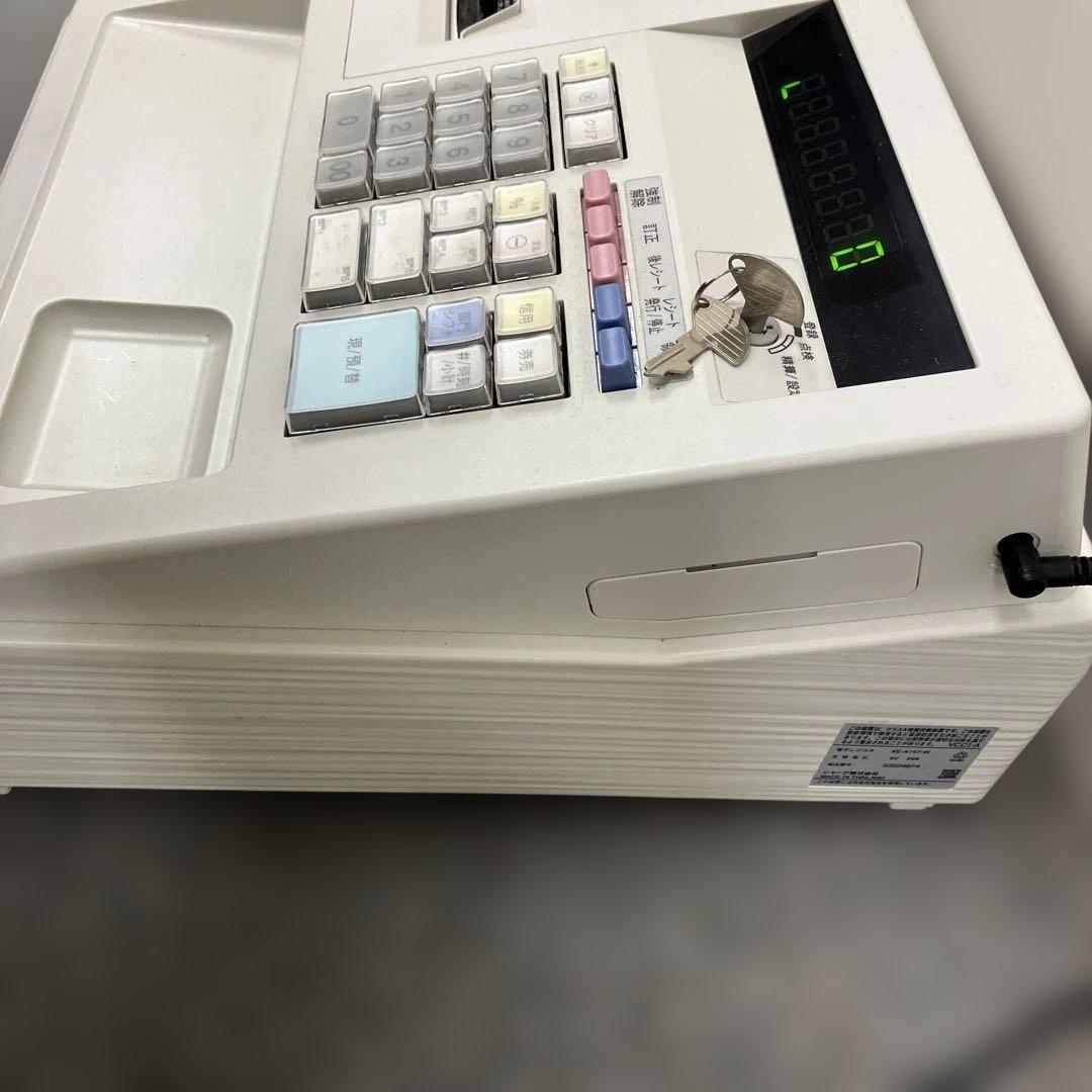 中古シャープ 電子レジスタ ー8部門XE-A147-W ホワイト - メルカリ