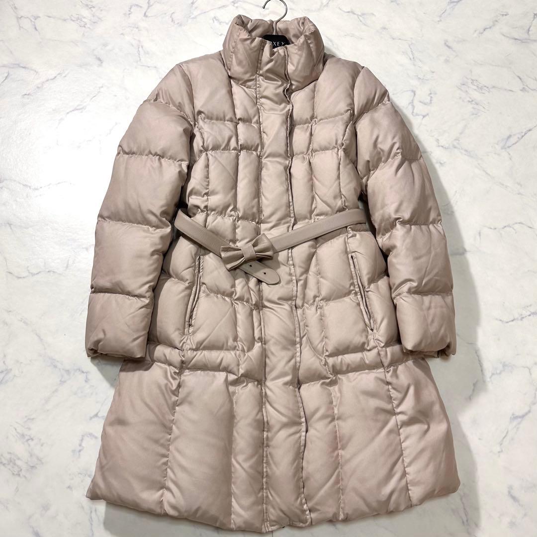 大きめサイズ Max&Co ダウンロングコート リボンベルト付き　L