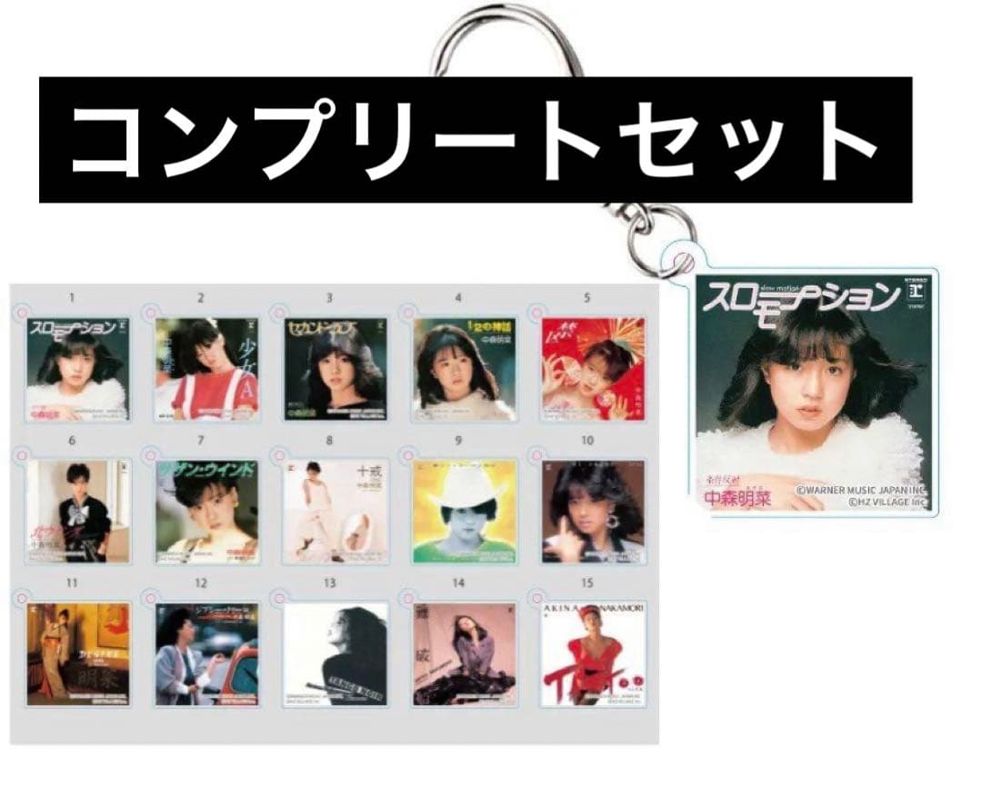 中森明菜 写真展 ジャケットアクリルキーホルダーコンプリートセット