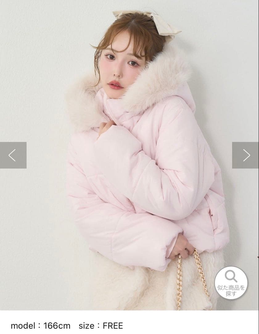 one after another NICE CLAUPピンク ダウンジャケット