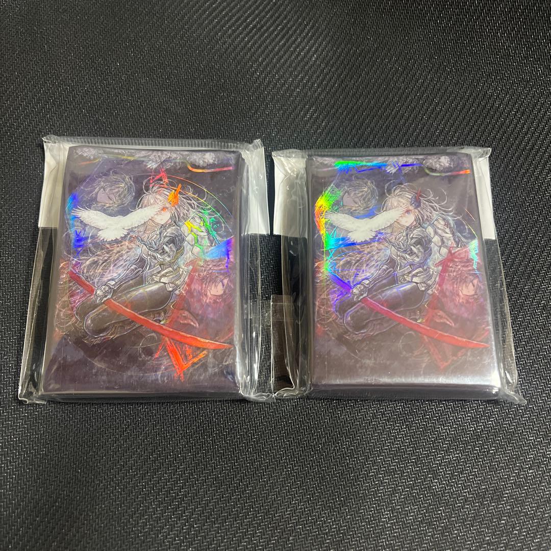 ホロ加工 遊戯王 100枚 スリーブ 閃刀姫 レイ ロゼ 黒色 エンゲージ