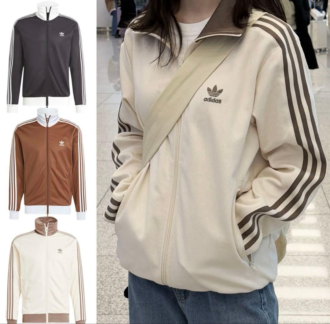 【美品】adidasベッケンバウアートラックジャケット　ベージュXL