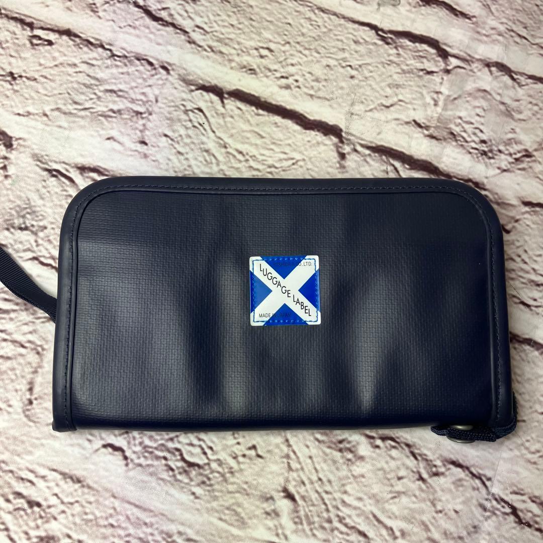 極美品 ラゲッジレーベル 青バッテン ニューライナー ラウンド