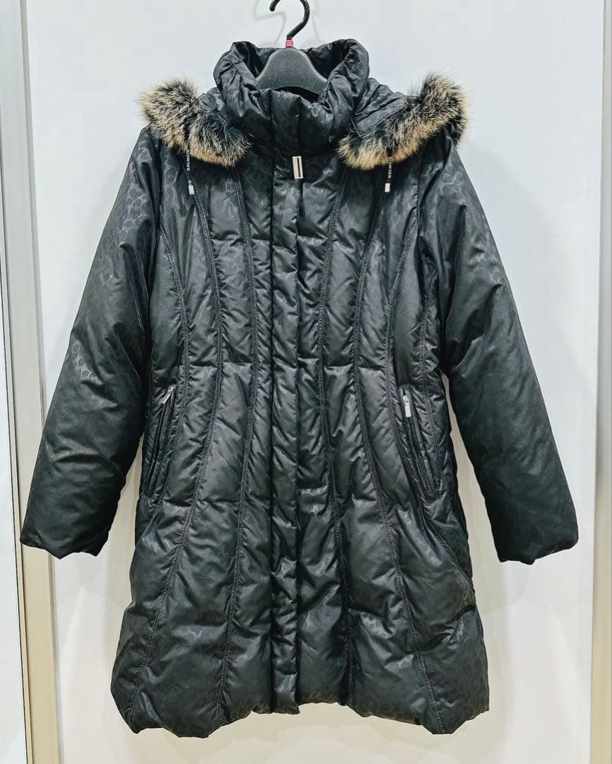 BALMAIN バルマン／ダウンコート／ブルーフォックス／ファー／ブラック L
