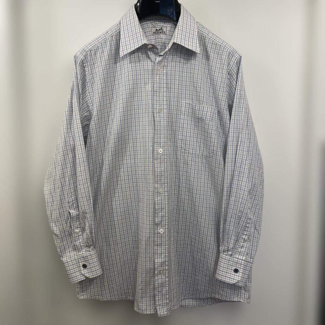 HERMES セリエ チェック柄 長袖シャツ　エルメス