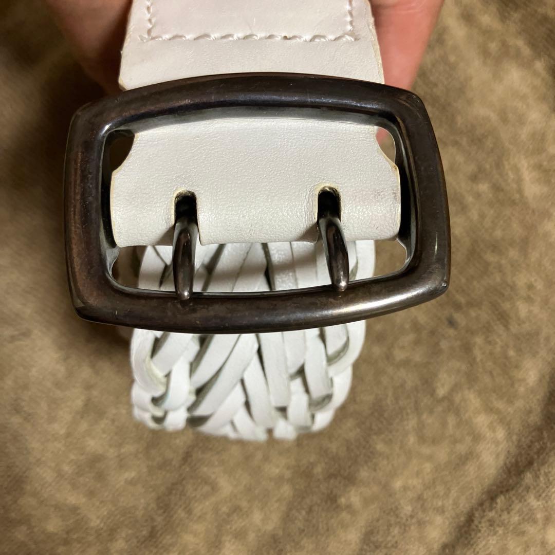 ☆定価10万円 AKM 上質なレザーベルト シルバー925 メッシュ - メルカリ