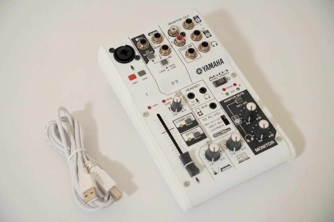 ヤマハ ウェブキャスティングミキサー ミキシングコンソール AG03 ジャンク YAMAHA（ヤマハ） AG03 MK2 White（ホワイト） 配信用ミキサー