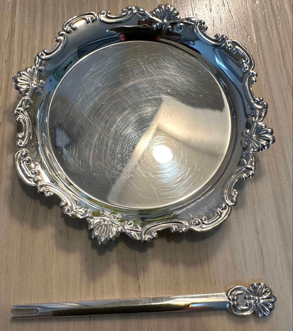 シルバープレートとピンフォークセット WAKO 和光 純銀