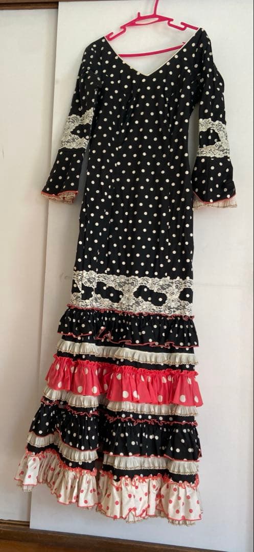 フラメンコ衣装　 水玉ワンピース　マーメイド 楽天市場】【送料無料】 フラメンコ衣装 青 ブルー ドット柄