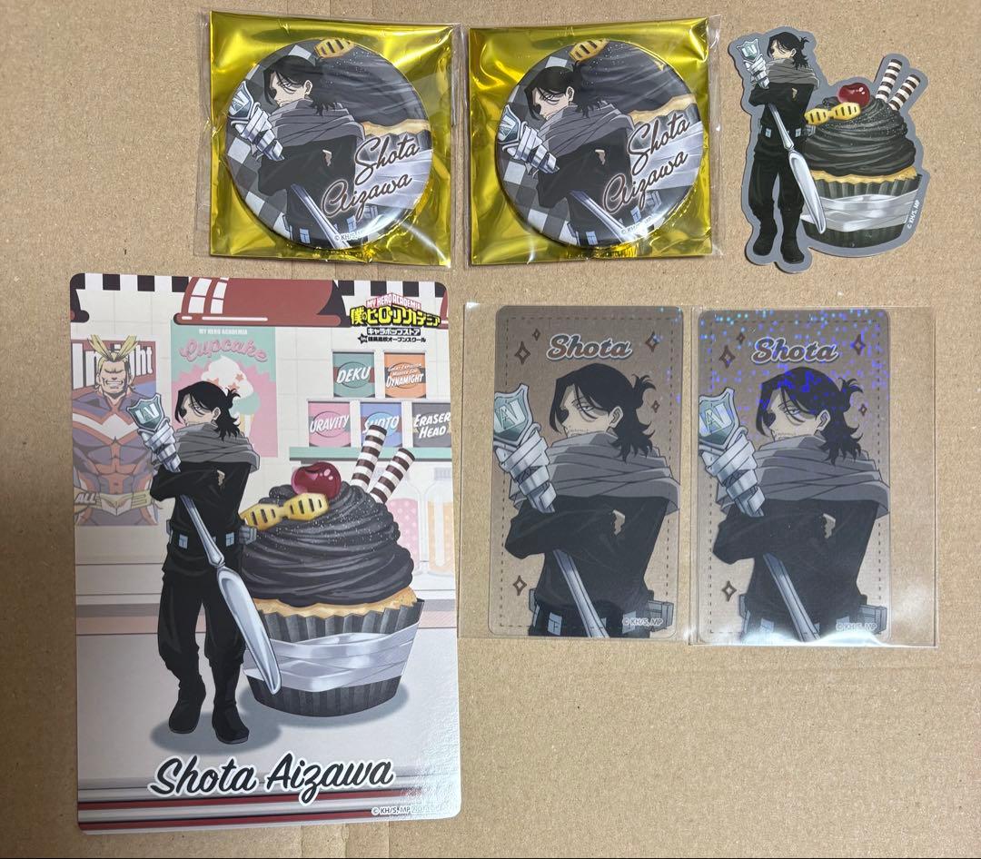 ヒロアカ オープンスクール 缶バッジ カップケーキ クリアカード レア