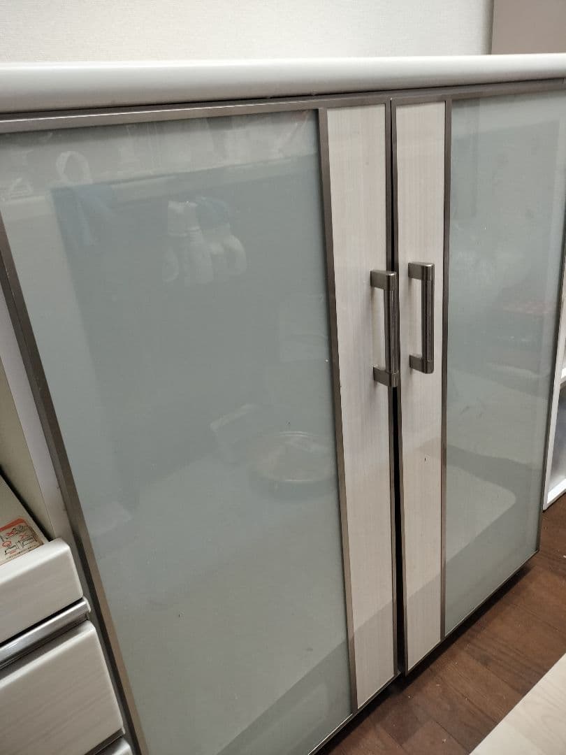 p*7様 ホワイト木製キッチンカウンター