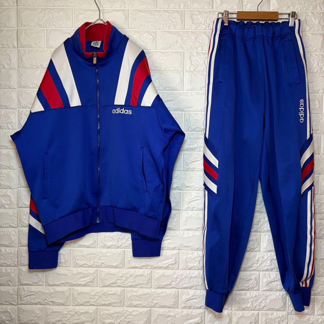 希少】美品 80s adidas デサント 日本製 ジャージ上下 XO - メルカリ