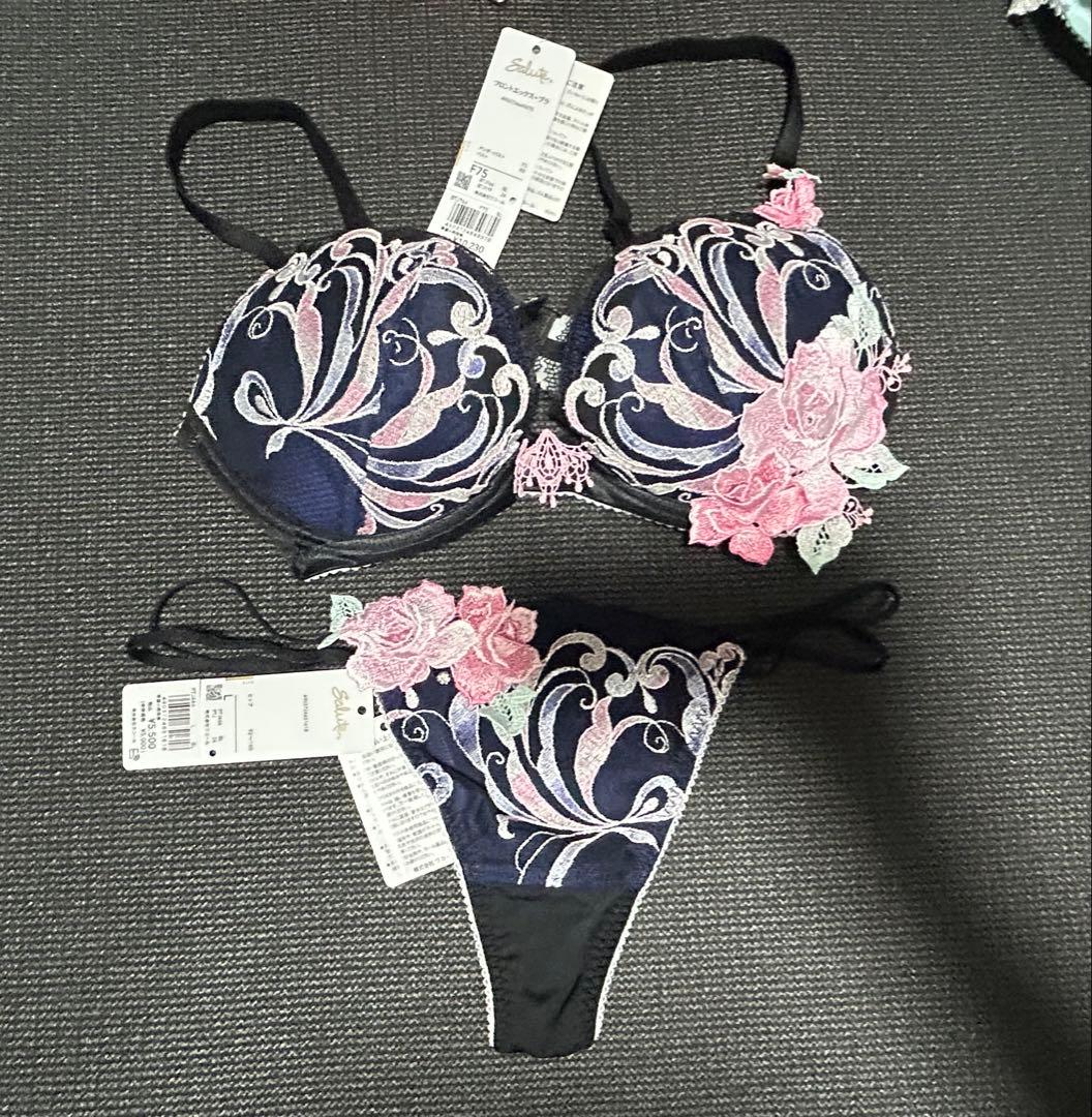 ワコール サルート BTJ766 フロントXプラスブラ ブラF75 TバックL