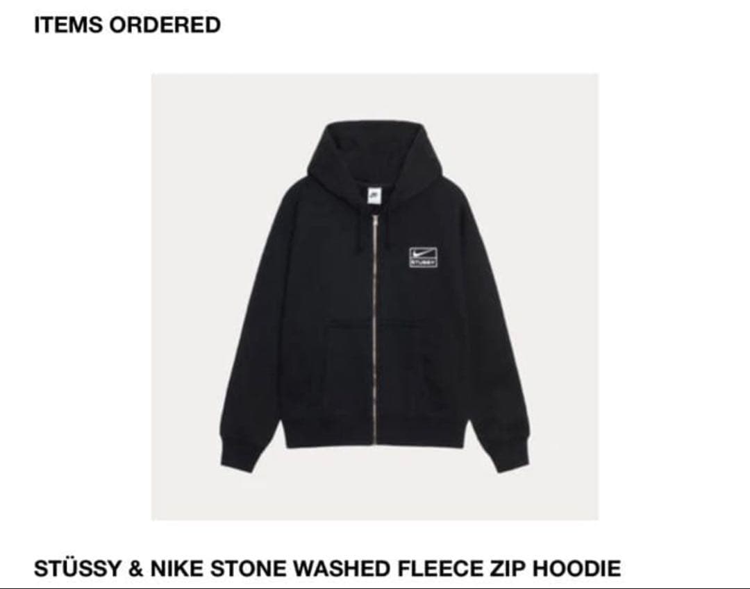 Nike Stussy フルジップパーカー ブラック xs - メルカリ